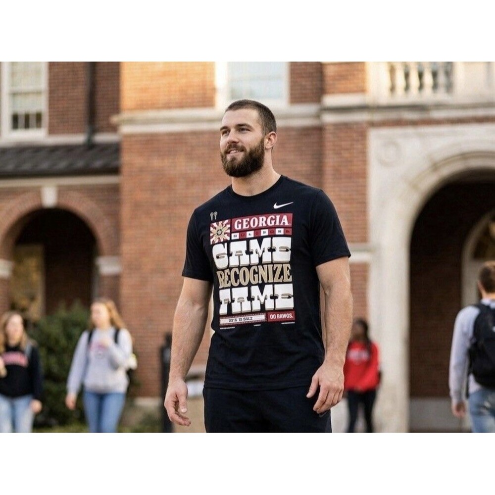 Nike Mens Georgia Bulldogs National Champions T-Shirt Recognize Fame XL NWOT